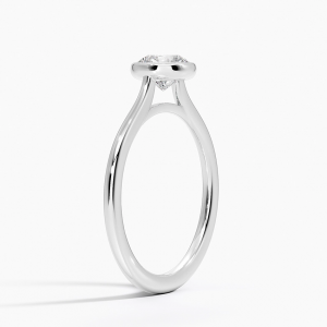 Petite Luna Bezel Engagement Ring