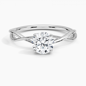 Alya Twist Solitaire Engagement Ring