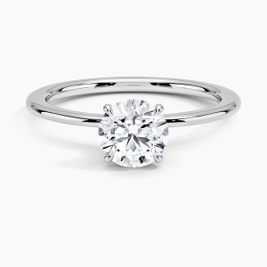 Petite Secret Halo Diamond Engagement Ring