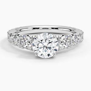 Tapered Luxe Sienna Lab Diamond Engagement Ring(1 7/8 total carat weight)