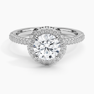 Valencia Halo Lab Diamond Engagement Ring