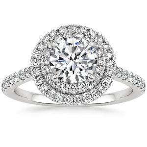 Soleil Halo CVD Lab Diamond Engagement Ring(1 1/2 ct. tw.)