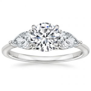 Luxe Opera Three Stone Lab Diamond Engagement Ring(1 3/4 total carat weight)