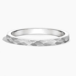 Matte Hammered Comfort Fit 2mm Wedding Ring