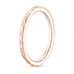 Matte Hammered Petite Comfort Fit Wedding Ring