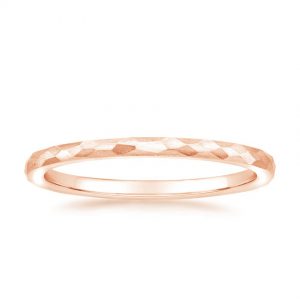 Matte Hammered Petite Comfort Fit Wedding Ring