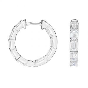 Roundie CVD Lab Created Diamond Hoop Earrings (2 7/8 ct. tw.)