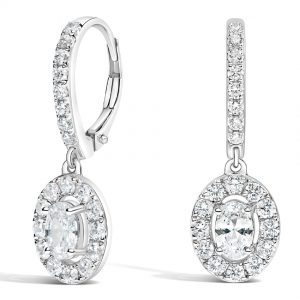 Ovaa CVD Lab Diamond Halo Drop Earrings (2 ct. tw.)