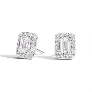 Emera CVD Lab Created Diamond Halo Stud Earrings (1 1/2 ct. tw.)