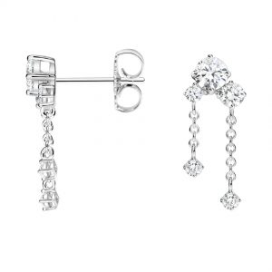 D-Drop CVD Lab Diamond Chain Earrings (7/8 total carat weight).