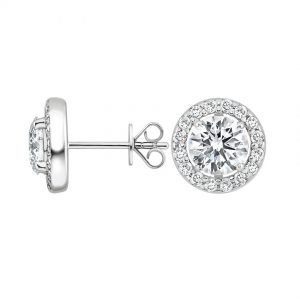 SunFlo CVD Lab Created Diamond Halo Stud Earrings (2 1/2 ct. tw.)