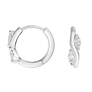 Curvy CVD Lab Diamond Hoop Earrings (1/4 ct. tw.)