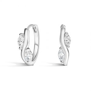 Curvy CVD Lab Diamond Hoop Earrings (1/4 ct. tw.)