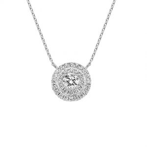 Oria CVD Lab Diamond Halo Pendant (1 ct. tw.)