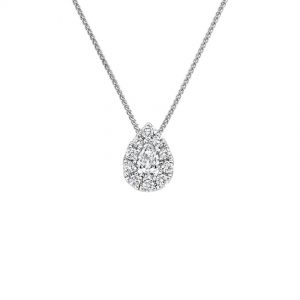 Peary CVD Lab Created Diamond Halo Pendant (1/2 ct. tw.)