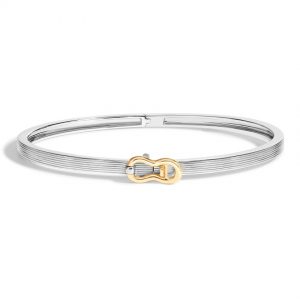 Two-Tone Hinged Bangle