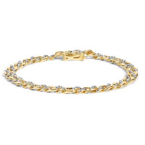 Wave CVD Lab Diamond Cuban Link Bracelet (5/8 total carat weight)