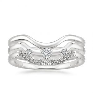 Half Moon Trio Diamond Ring Stack (1/8 ct. tw.)