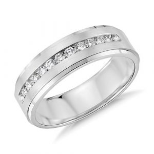 Channel-Set Wedding Band