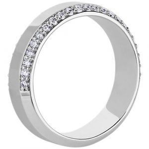 Beveled Edge Diamond Band