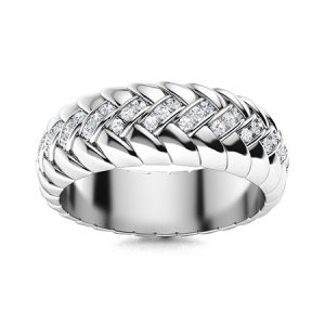 Sculpted Love wedding ring